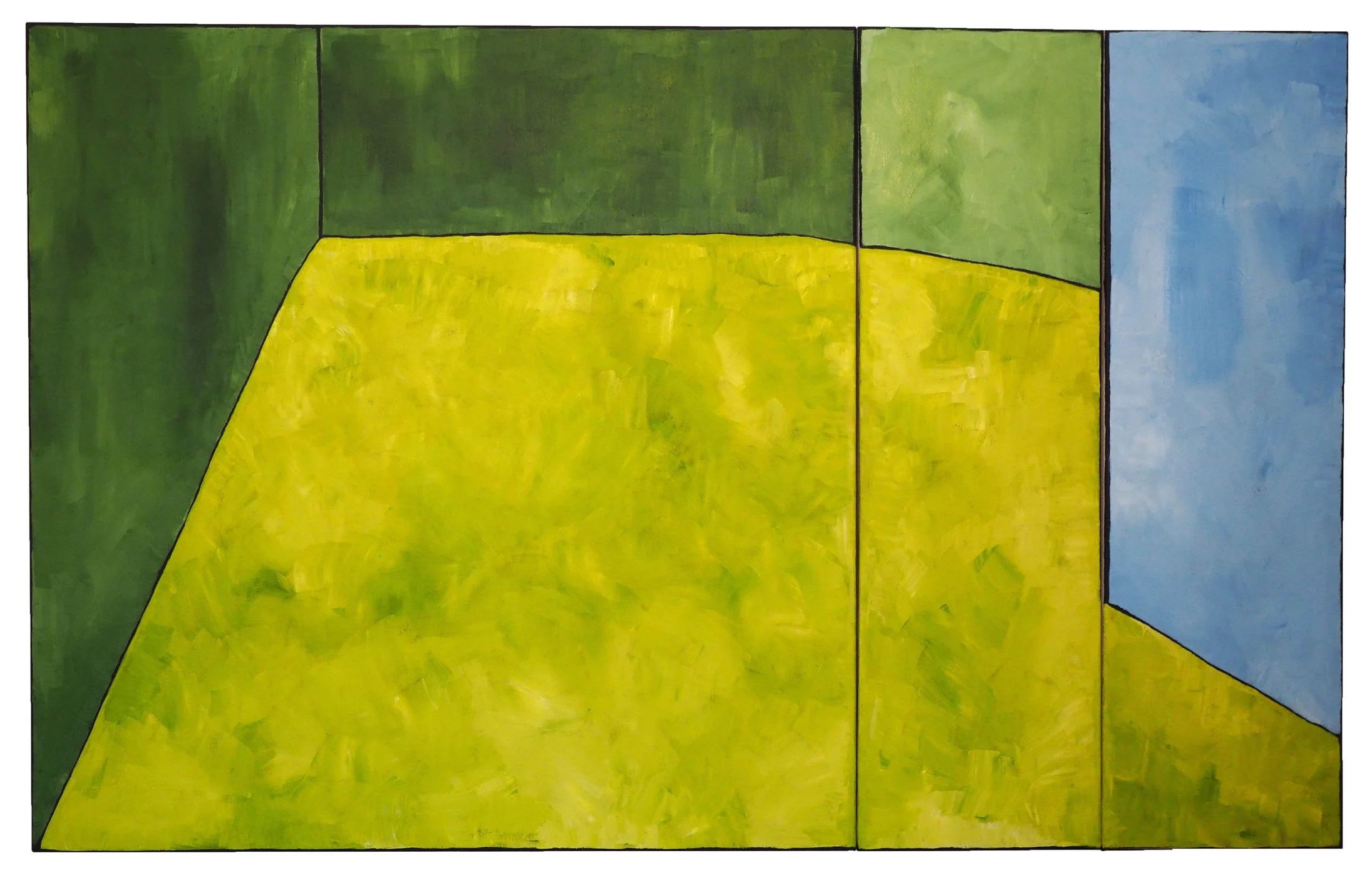 Being at home , 2019, acrylic on canvas, 101.5 x 162.5cm