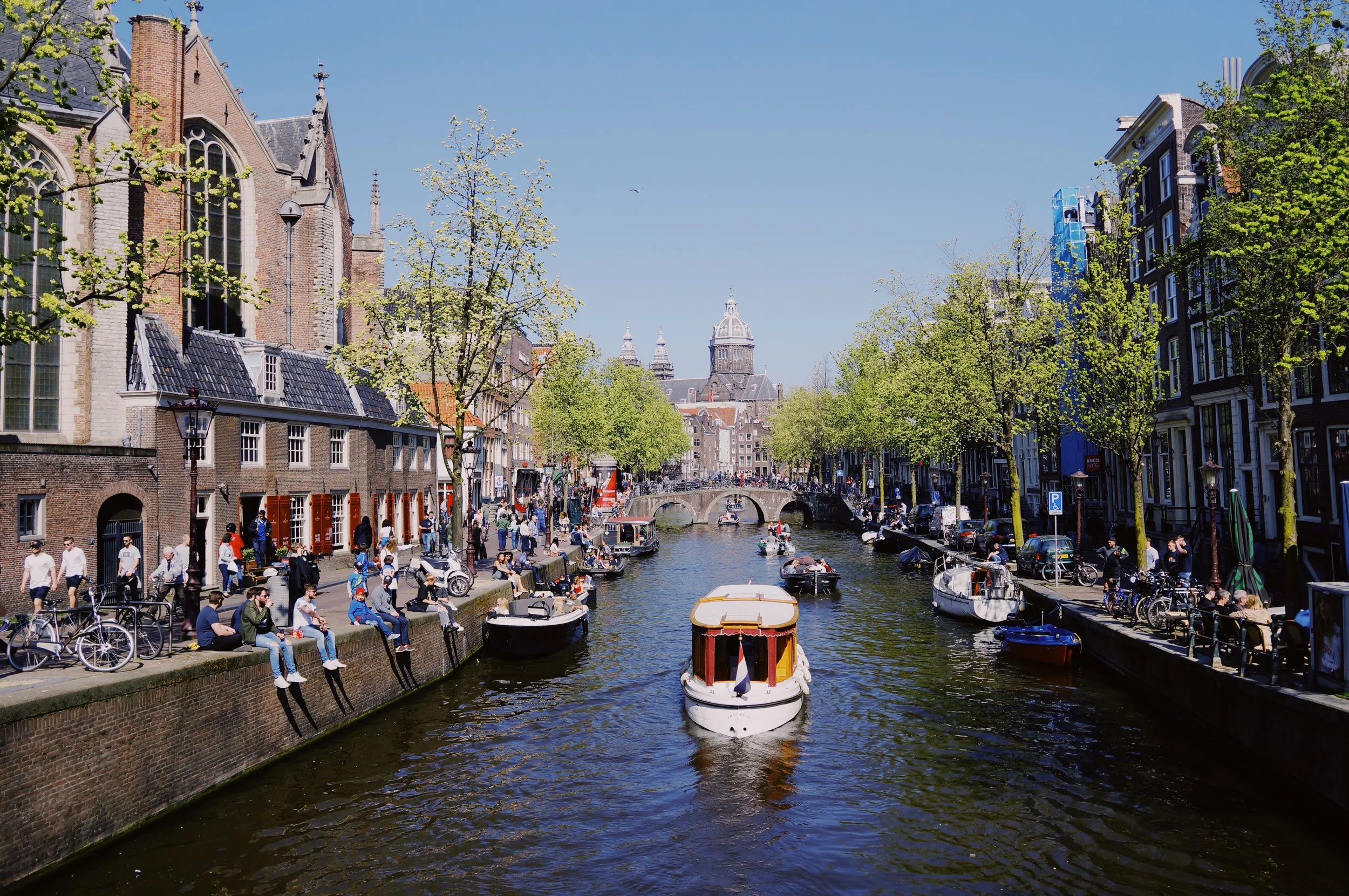 During the day, you wouldn't have a clue that this is part of the Red Light District. It looks very charming.