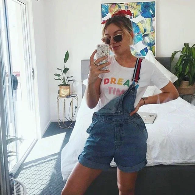 A handful of these left online 💖🌈 Thank you to everyone who bought one 😍 I&rsquo;m thinking of some more items with my Dreamtime Print, hoodies, tote bags. Comment your dream @arkiethelabel item below 😏🌈