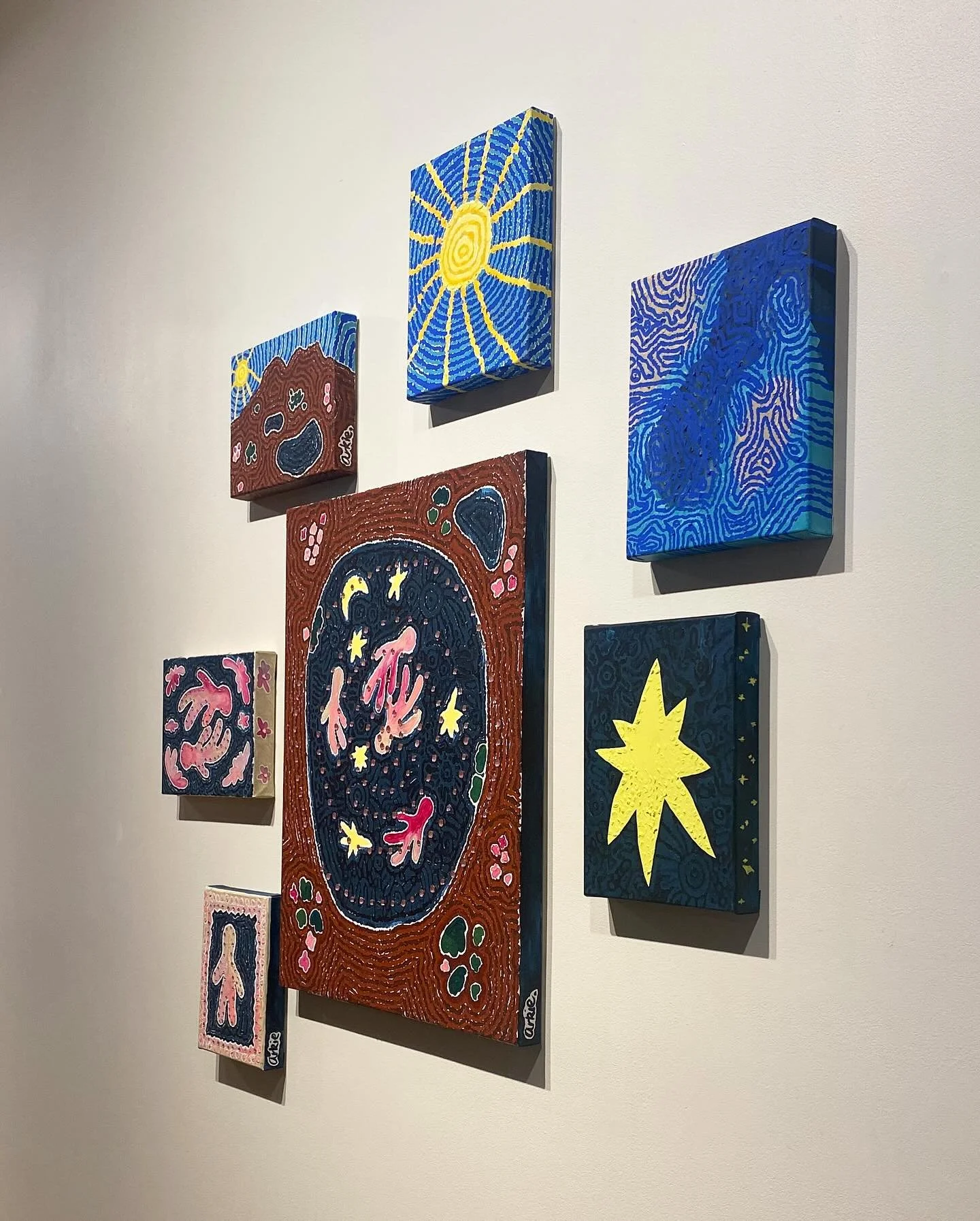 Aura - My latest collection all together for Big Smart, curated by cuz @nicholascurrie showing at @incinerator_gallery until the 8th of June. 

A new little series of my work that I painted over the last few months - I&rsquo;ve been really struggling