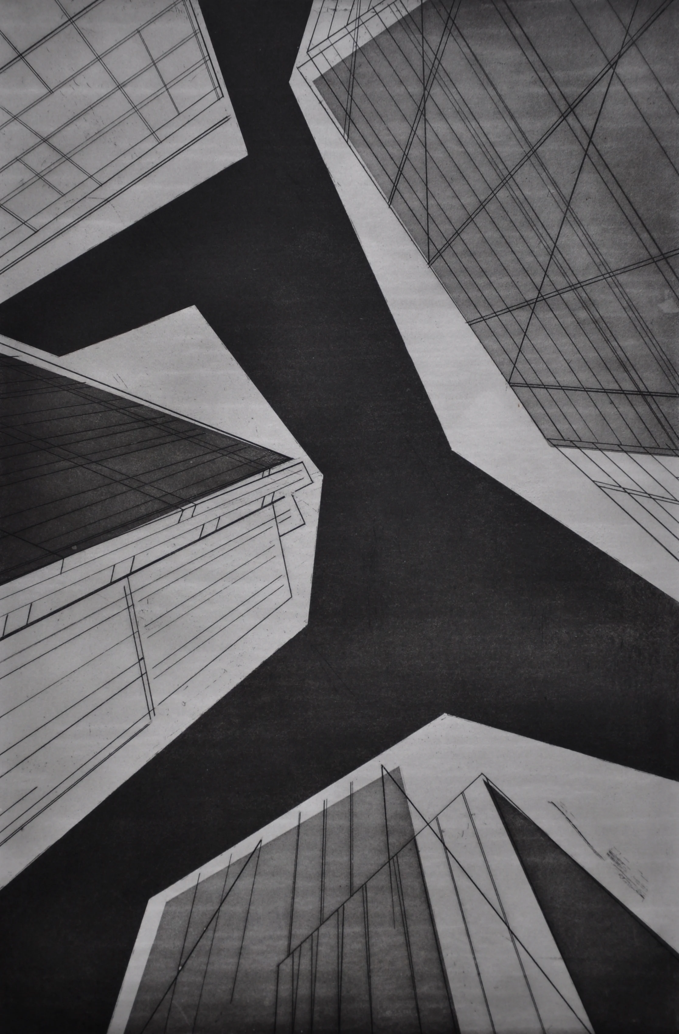   città insonne 2016  acquaforte/acquatinta 36x24cm 