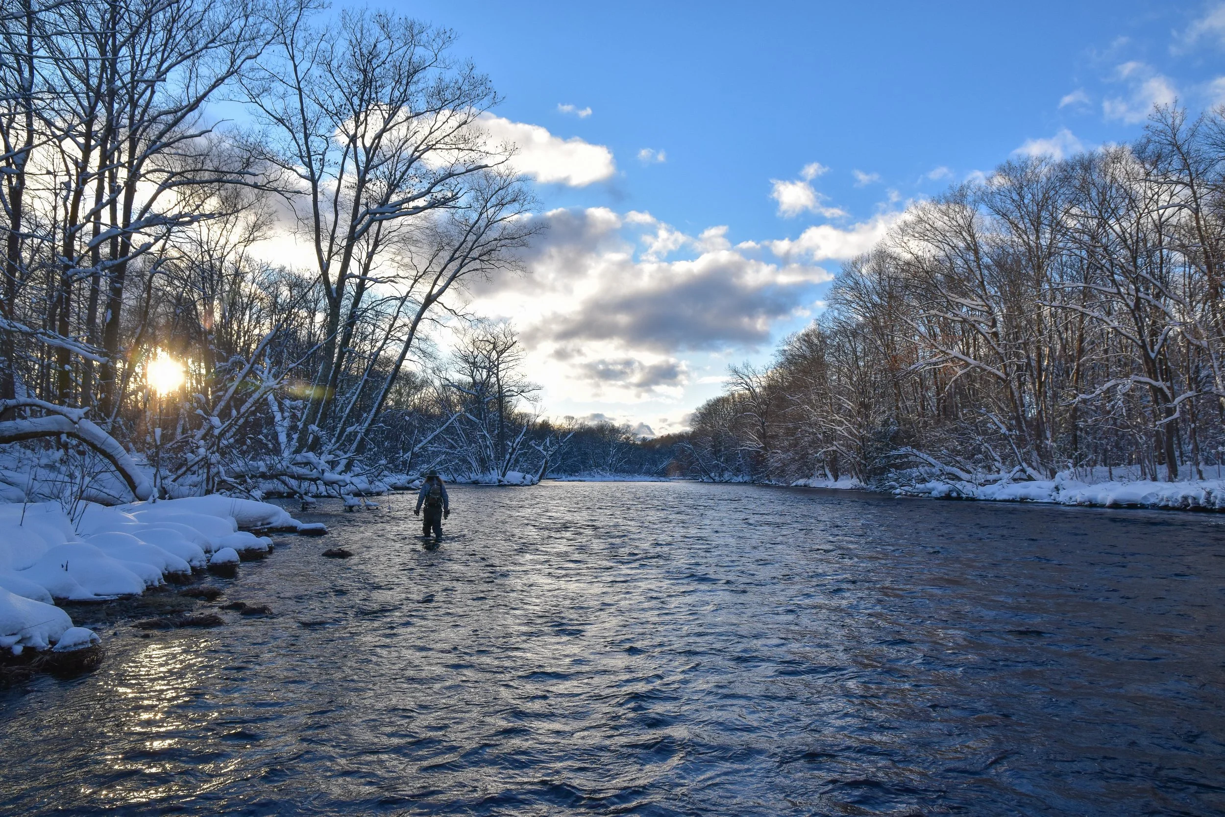 Trudging Home, Salmon River, New York