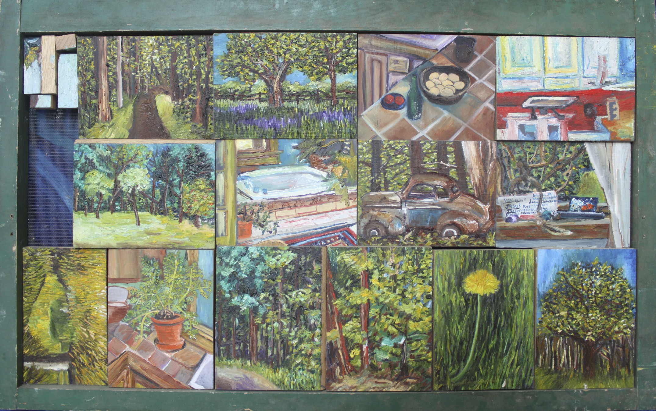 Farm Spots. 18 x 28 in. Oil on wood. 2011.