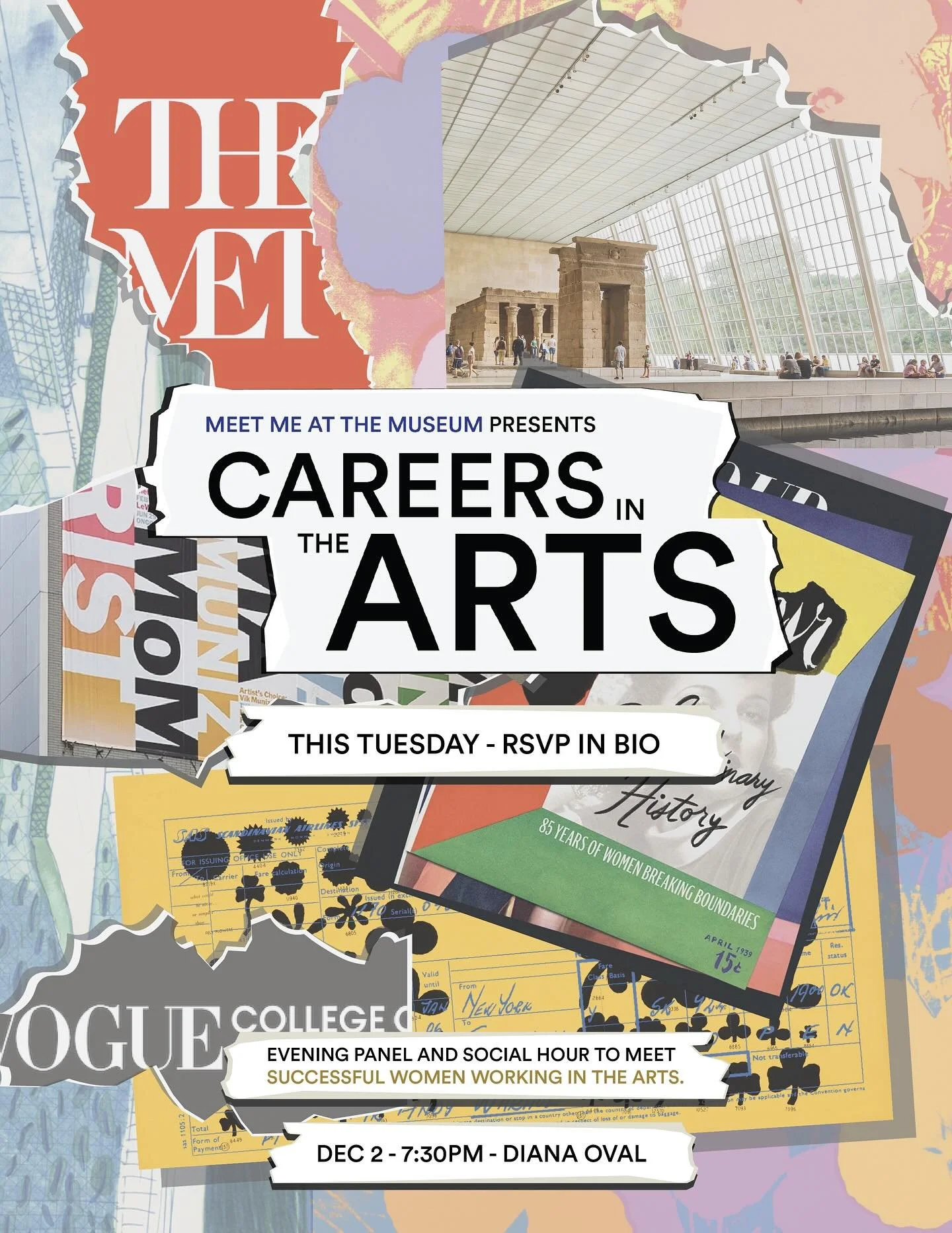 CAREERS IN THE ARTS NIGHT IS THIS TUESDAY! RSVP LINK IN BIO.
Join us on Tuesday, December 2 for MMATM&rsquo;s second CAREERS IN THE ARTS NIGHT! We are so excited to be hosting a second rendition of our premiere arts careers panel at 7:30 on 12/2 in t