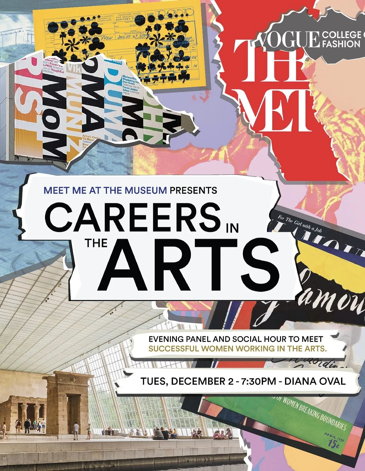 Join us on Tuesday, December 2 for MMATM&rsquo;s second CAREERS IN THE ARTS NIGHT! We are so excited to be hosting a second rendition of our premiere arts careers panel at 7:30 on 12/2 in the Barnard Diana Oval. RSVP LINK IN BIO TODAY! With speakers 