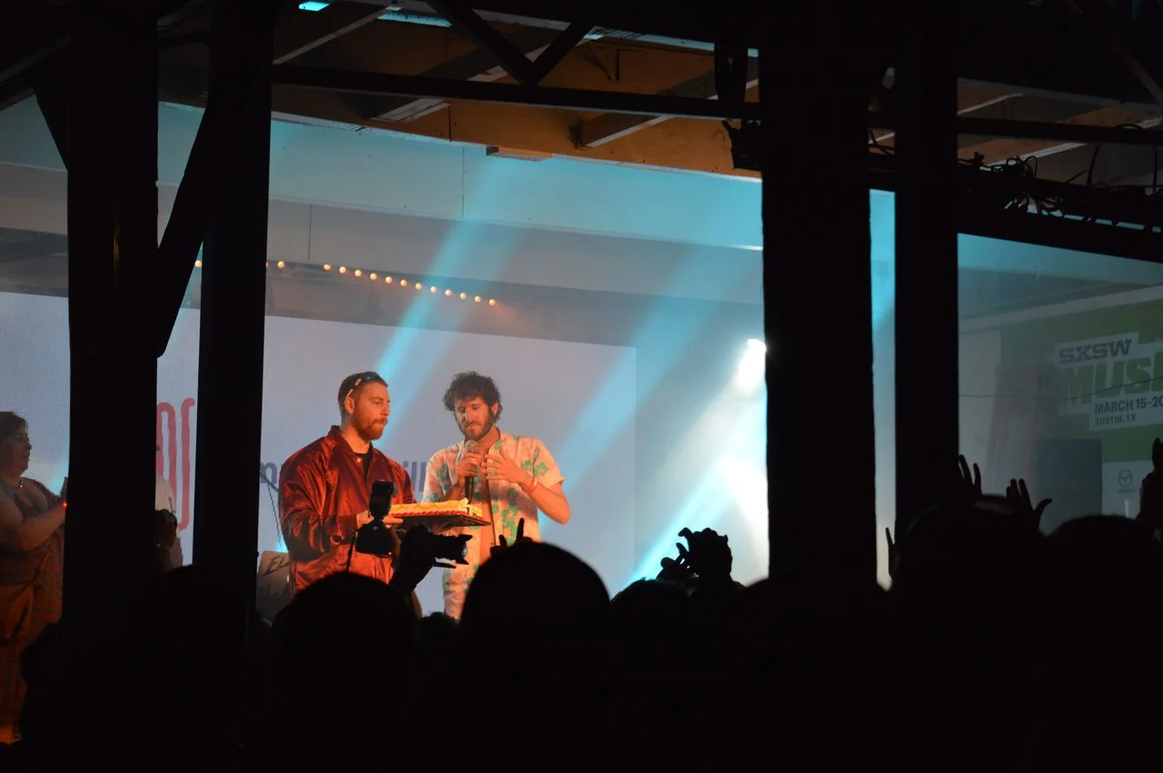 Lil Dicky with his birthday cake. (Spencer Dukoff)
