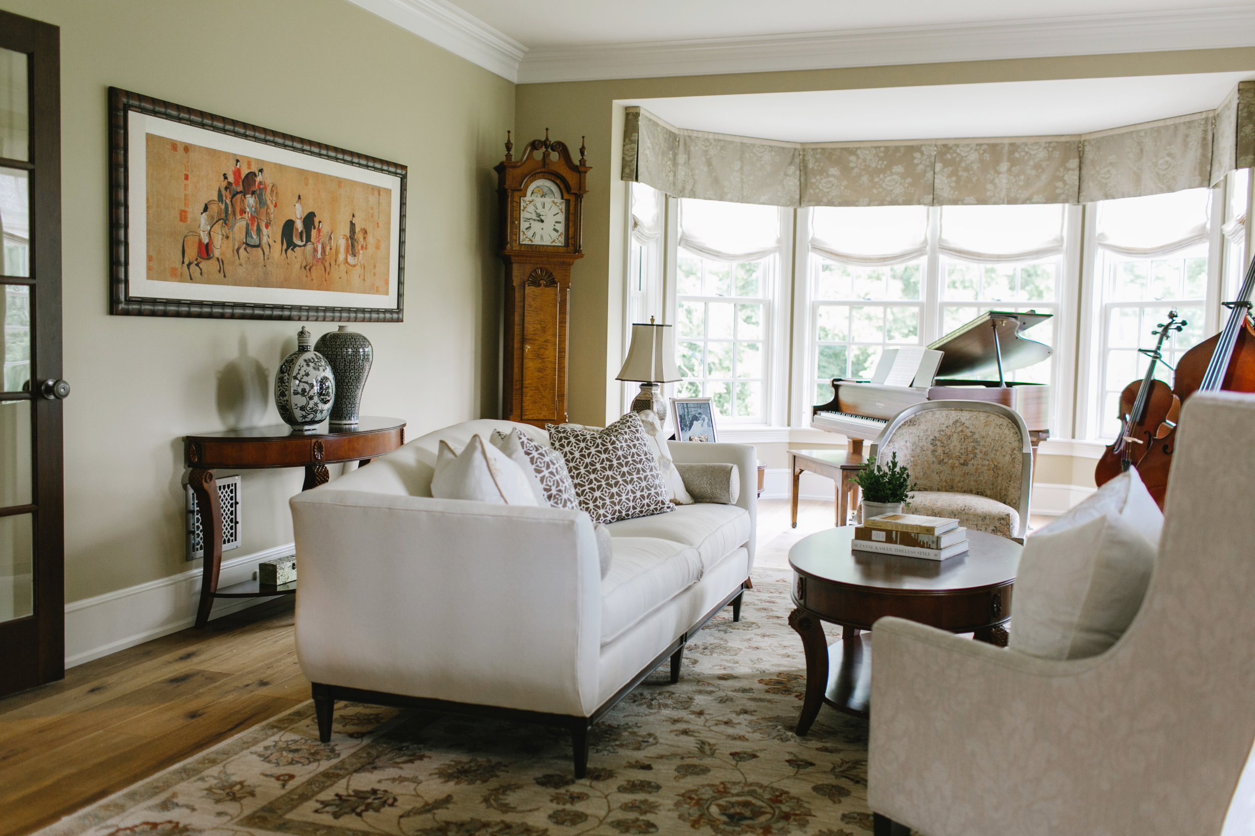 Accent pillows and window treatments