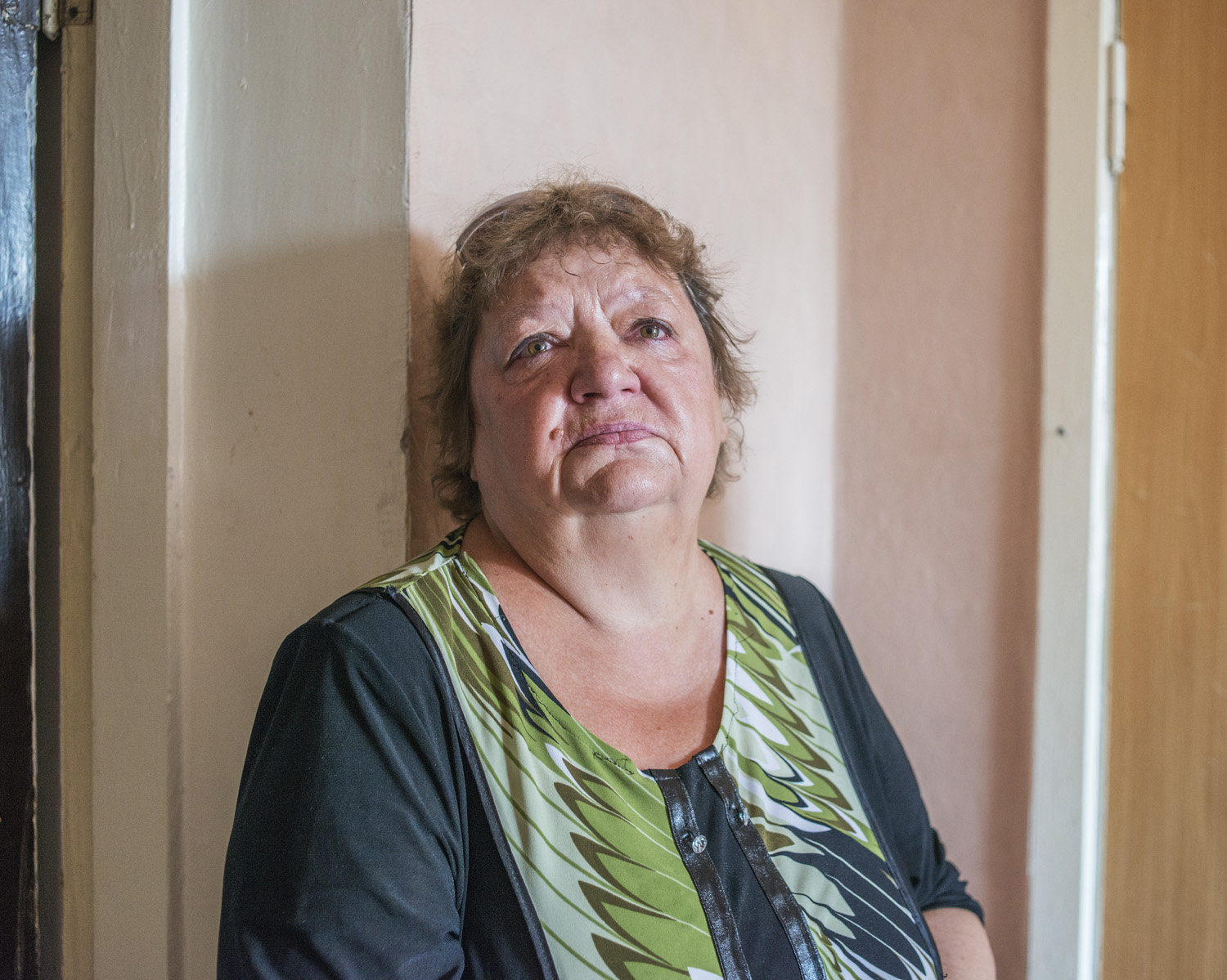  Lyubov, 64, fled shelling in Donetsk to stay in a government-assisted shelter in the city of Mariupol. 