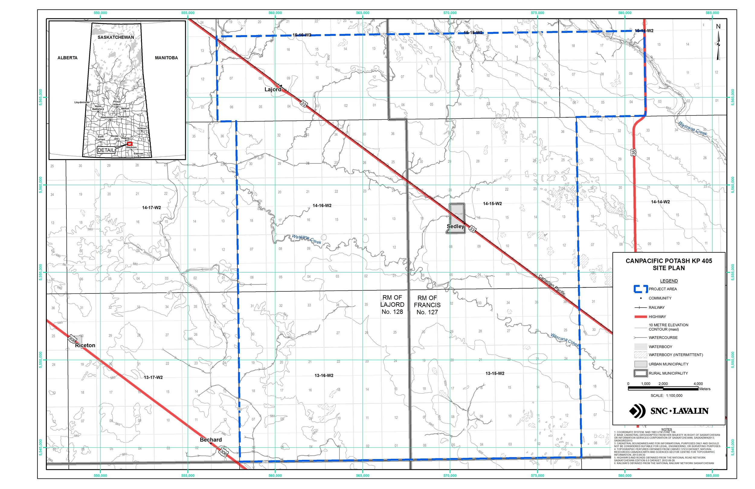 Map of the proposed Albany Project / KP405
