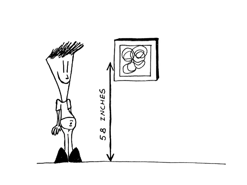 how to hang art