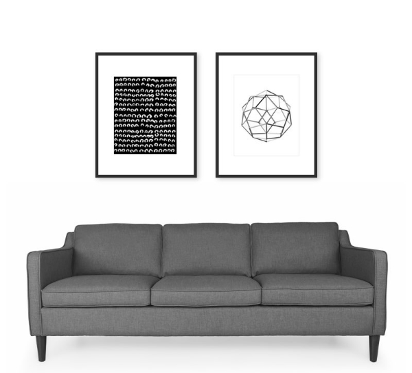 How to hang art in a linear pattern