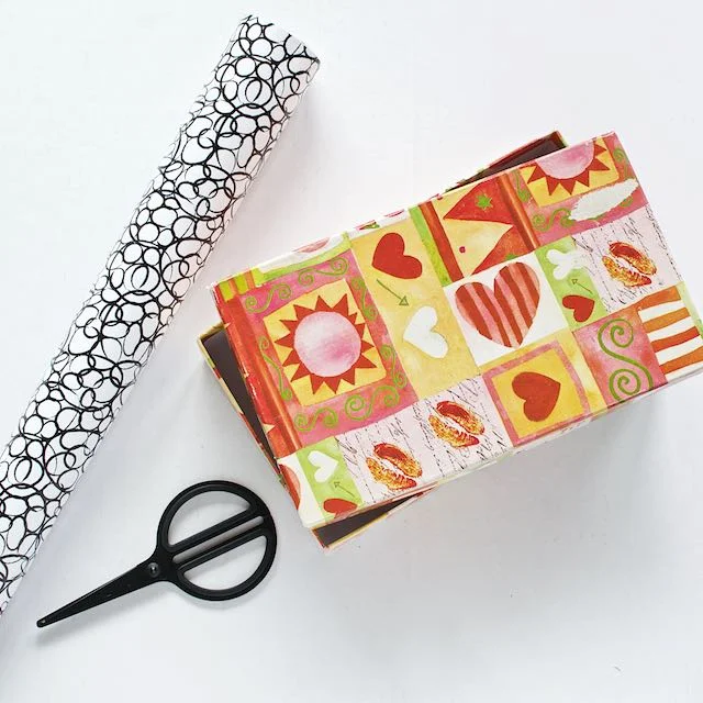 Contact paper box DIY