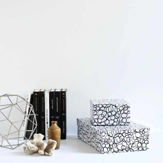 DIY Contact paper boxes