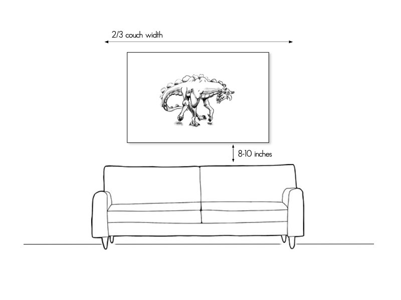 How to hang art above the couch or sofa
