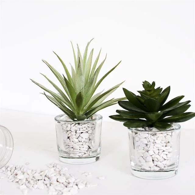 Faux potted succulents DIY tutorial