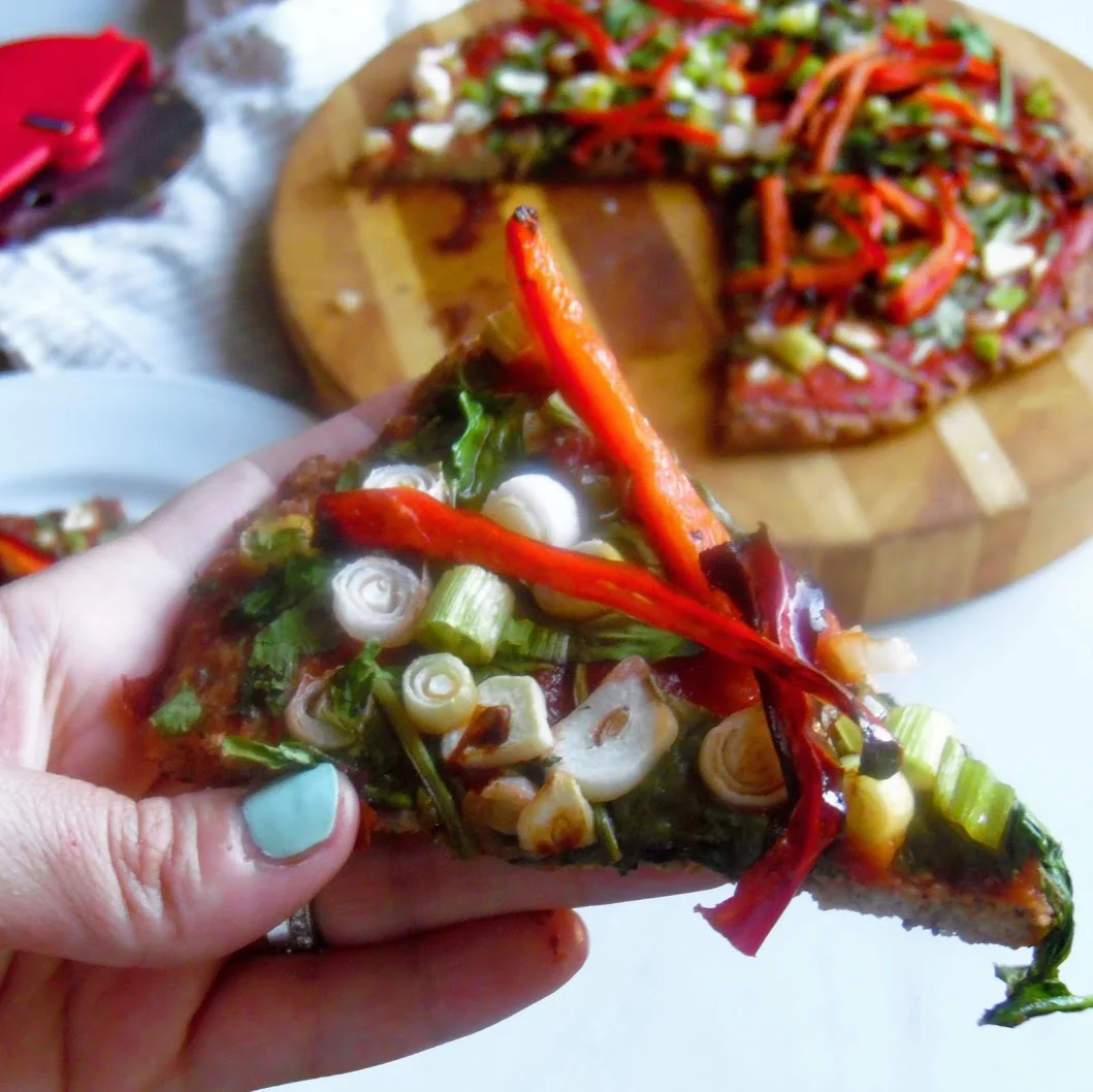 Gluten free pizza crust, perfect for a low carb keto diet
