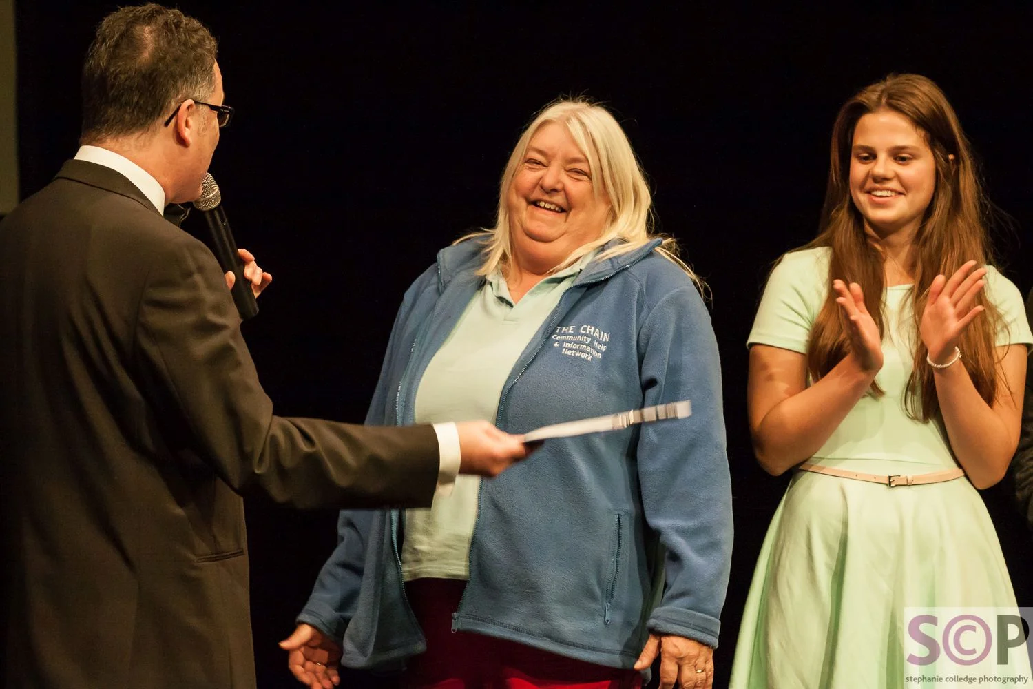 Interviewing on stage