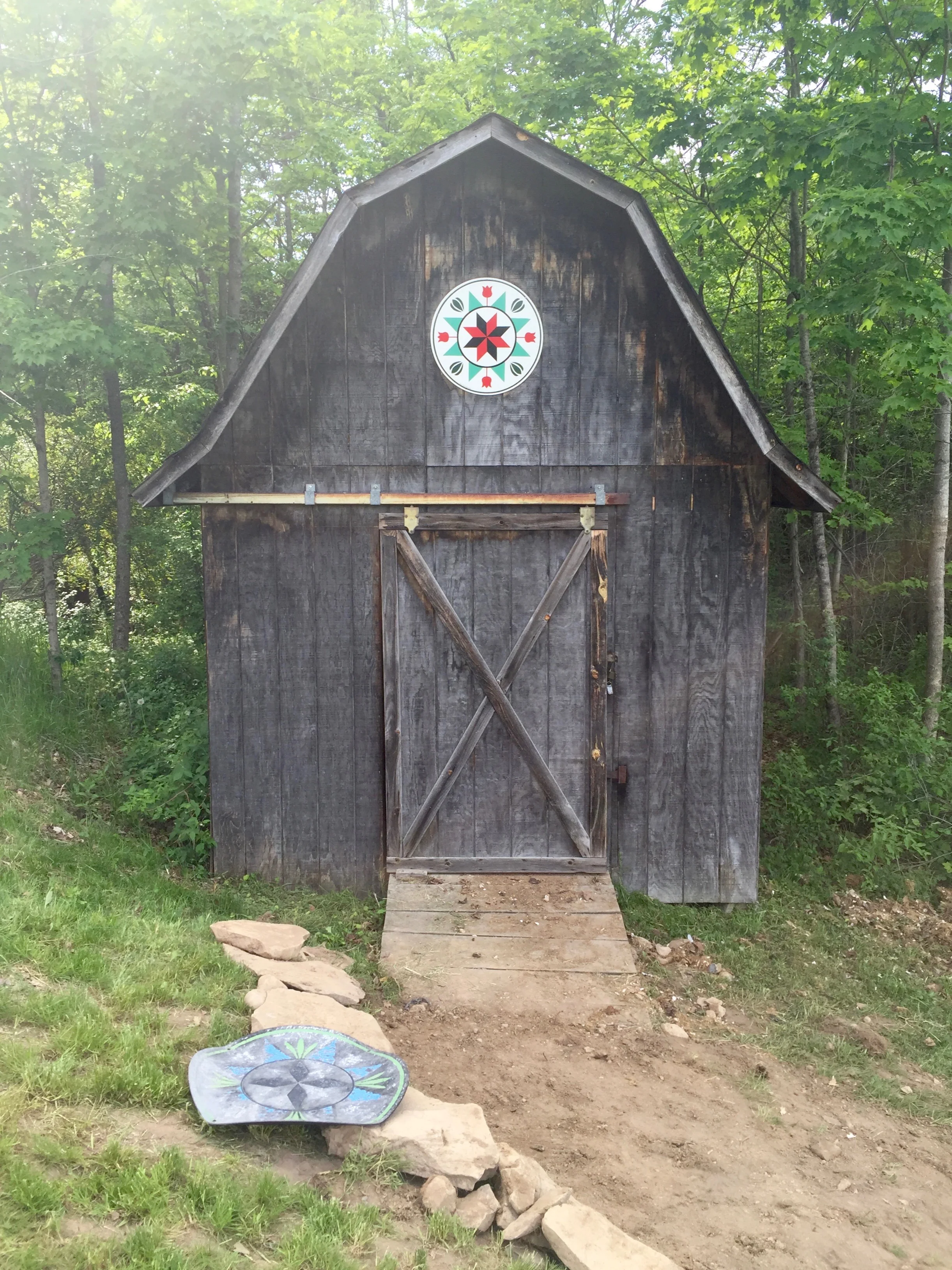 After: A hex sign on our shed