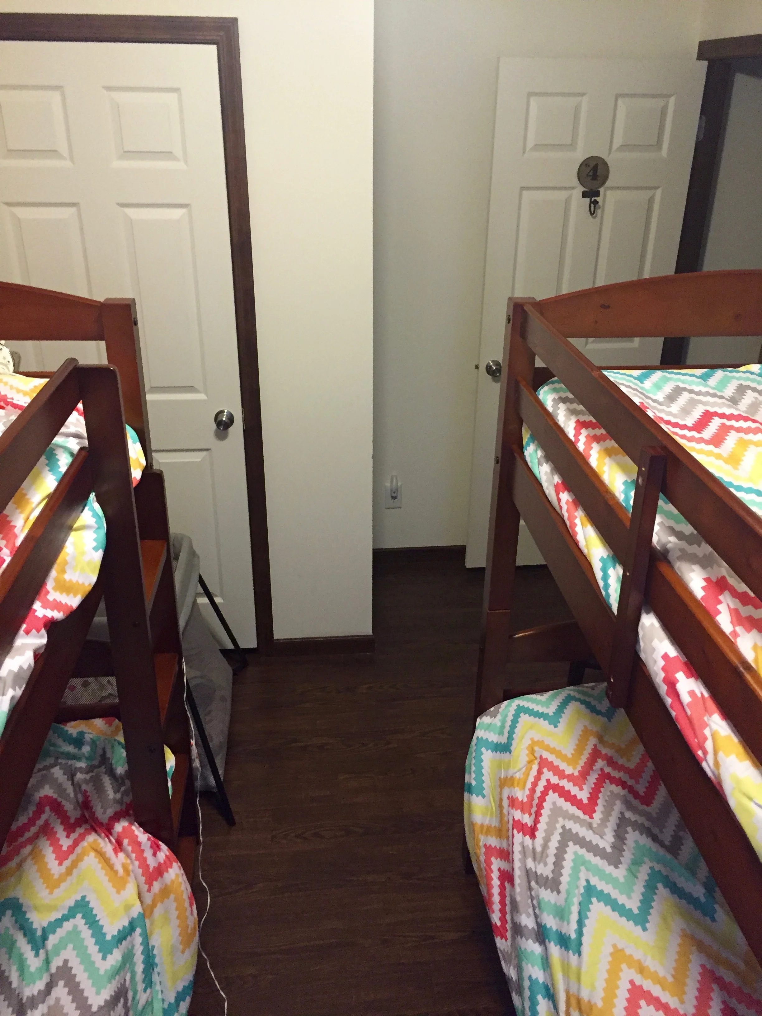 colorful bunk room