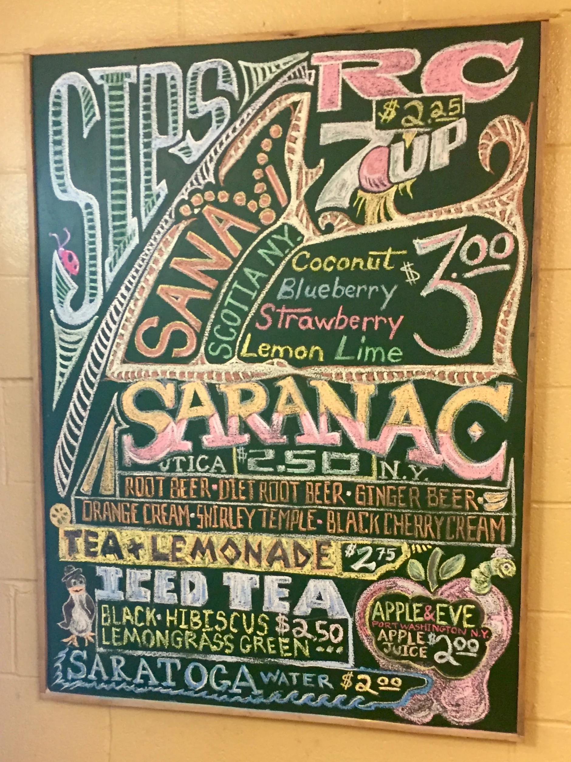 greenville drivein beverage menu