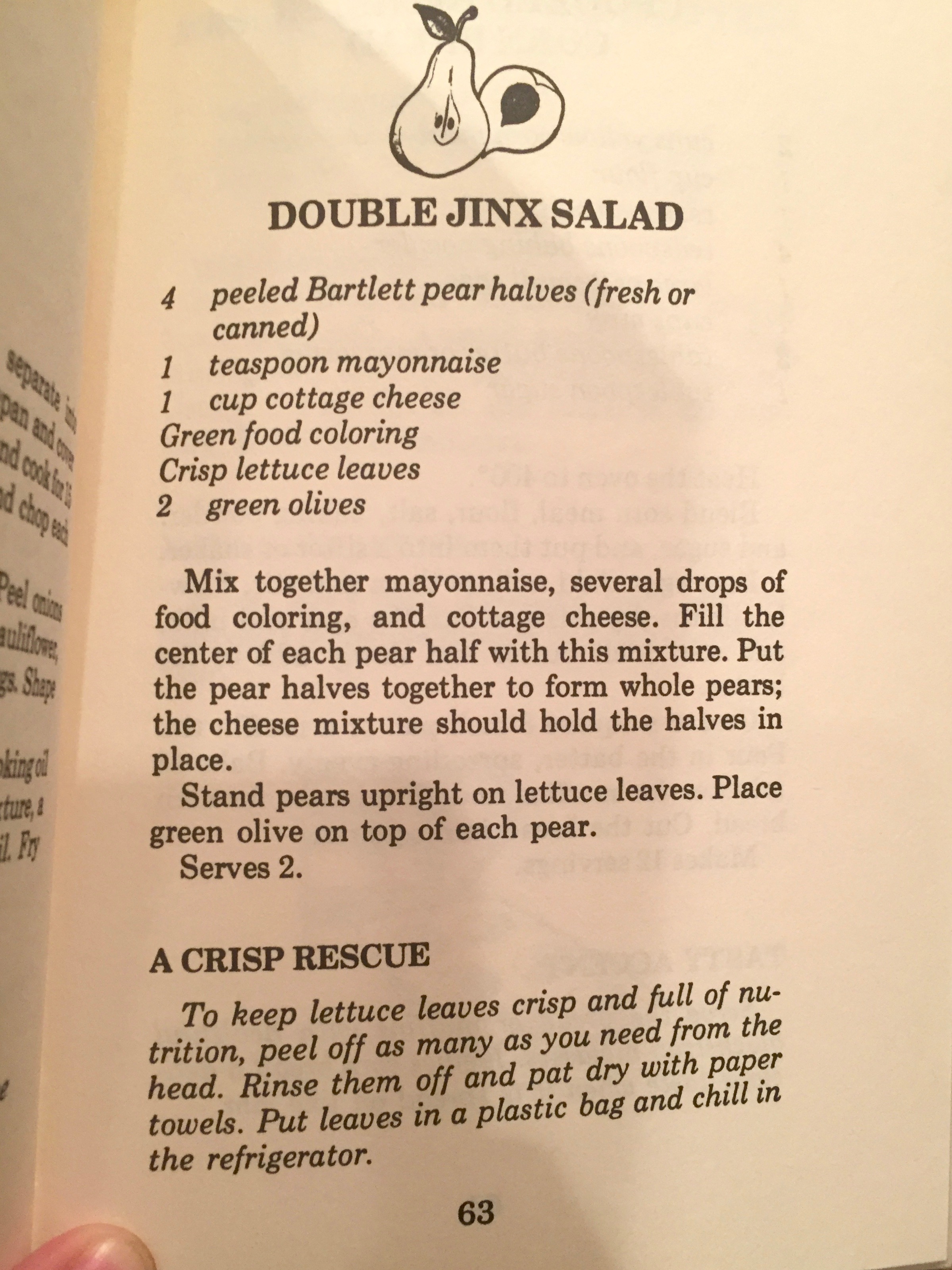 Horrifying salad from The Nancy Drew Cookbook