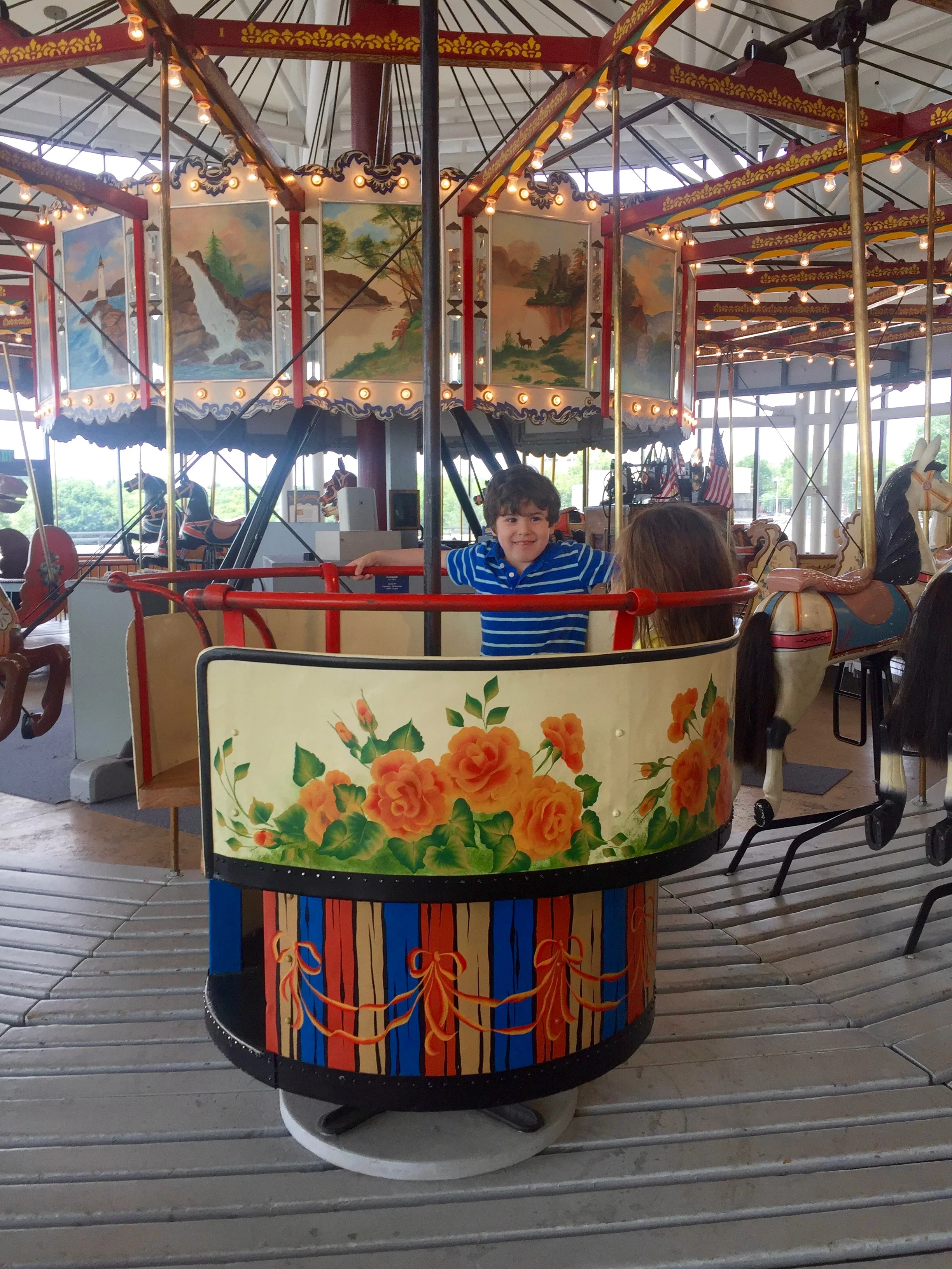 Teacup on vintage carousel