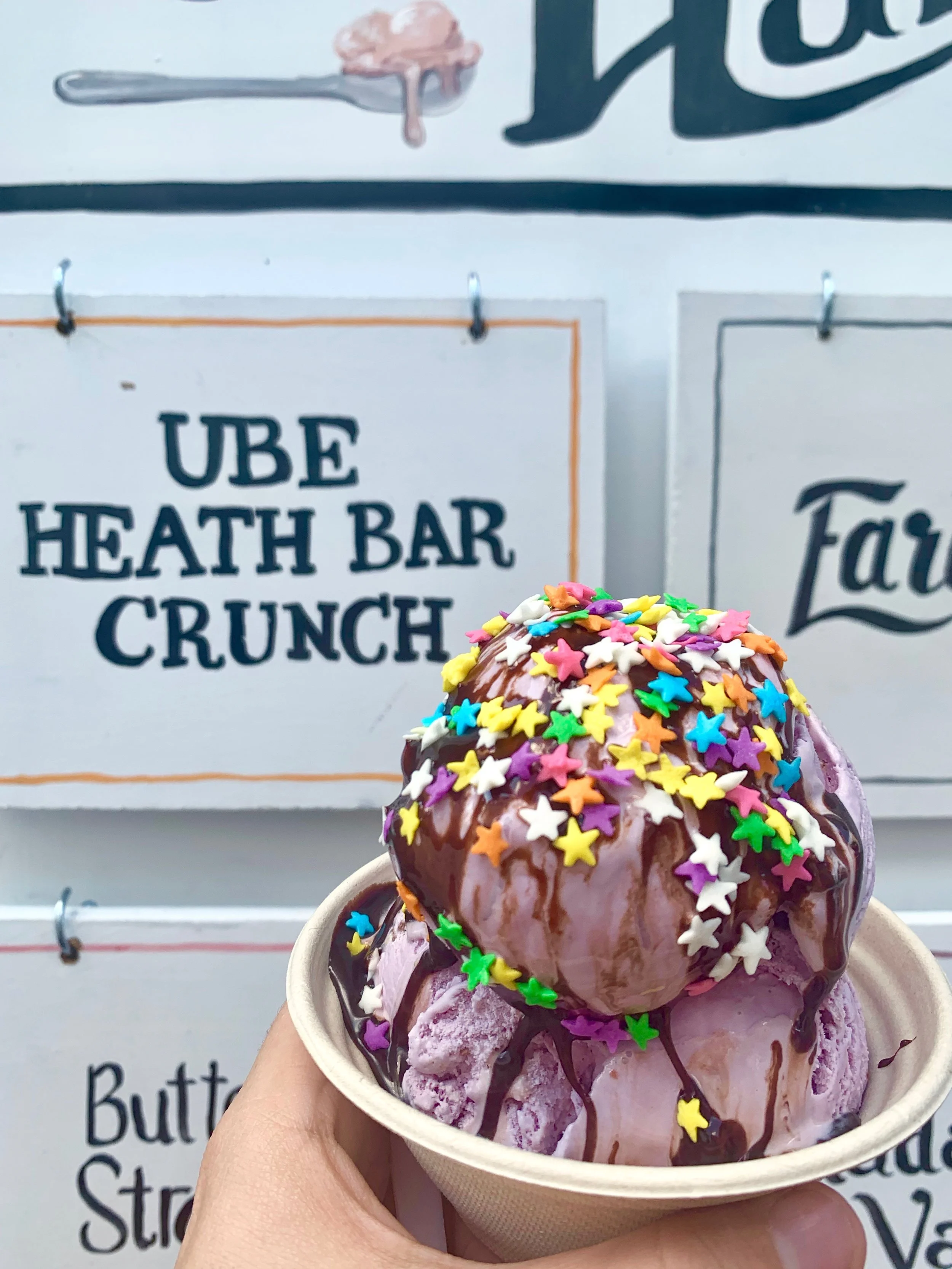 Ube Heath Bar Crunch at Alleyway Ice Cream