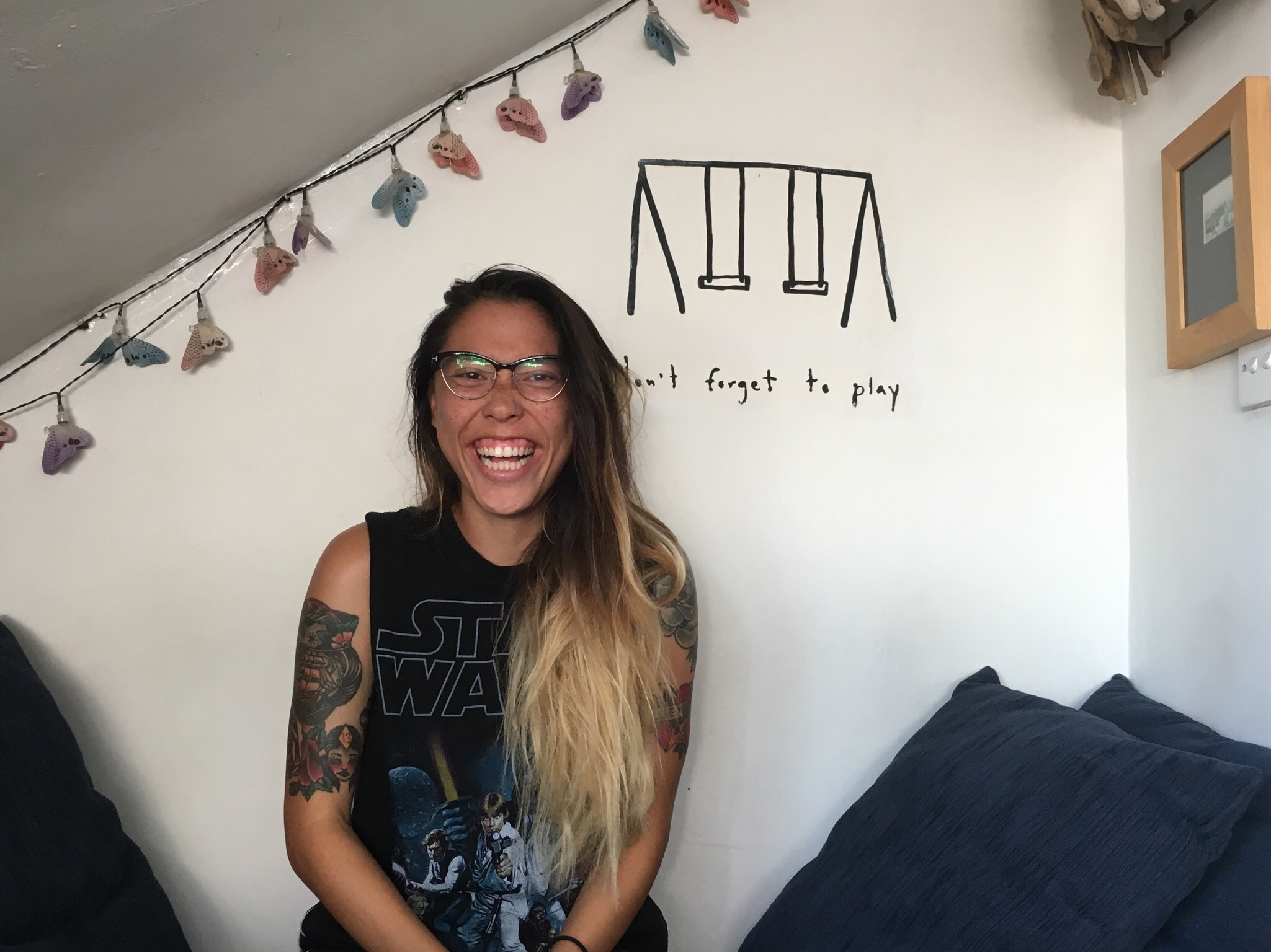 You know, just smiling like an idiot in my favorite Star Wars' shirt. 