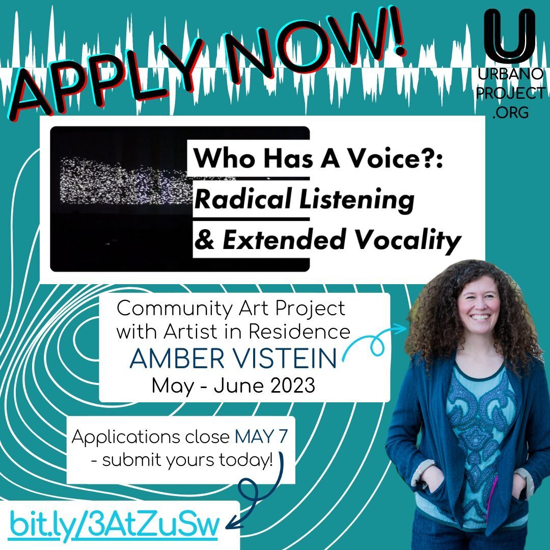 👂 Did you hear?! Applications are NOW OPEN for our sound art program, &quot;Who Has A Voice?&quot; with Artist in Residence Amber Vistein! Sessions start soon - apply here by May 7: https://bit.ly/3AtZuSw 🎧