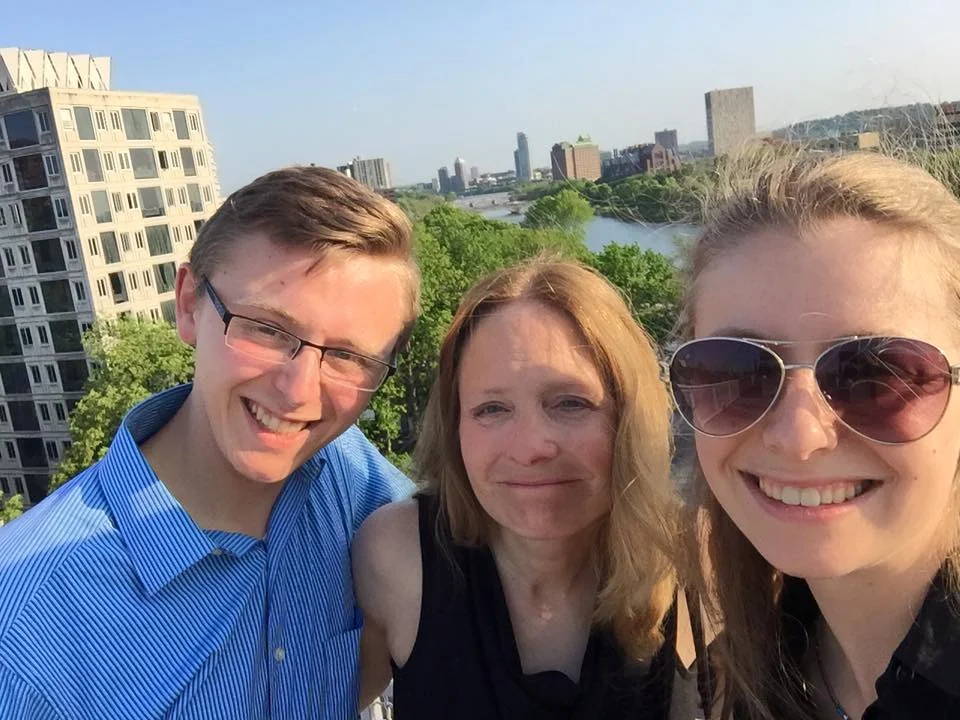 Paul, Helen, and Nell during Paul's college graduation in 2016