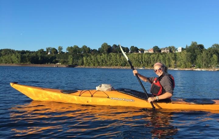 Hanging out in a kayak