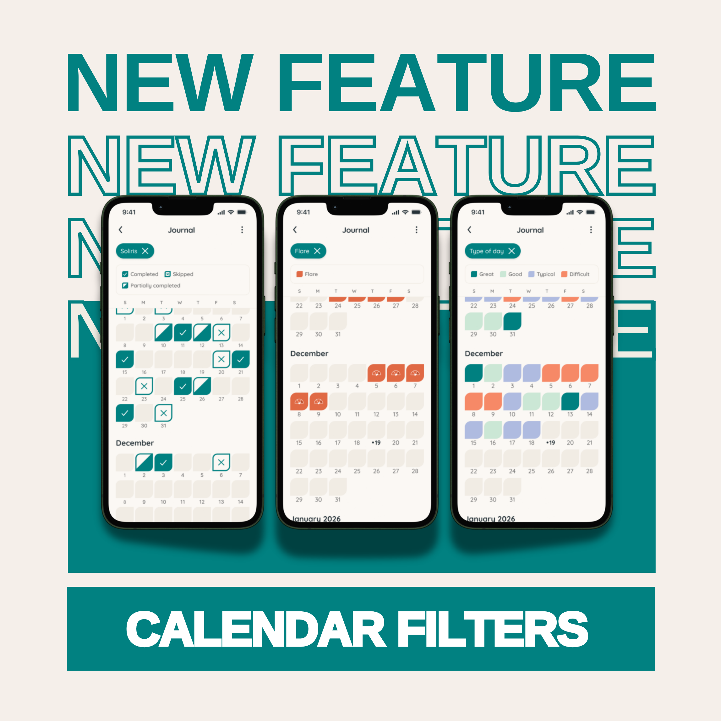 New Feature: See Patterns Faster With Calendar Filters