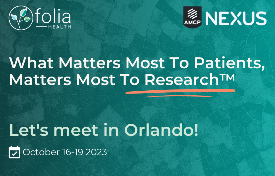 Discover HROs at AMCP NEXUS — Folia Health