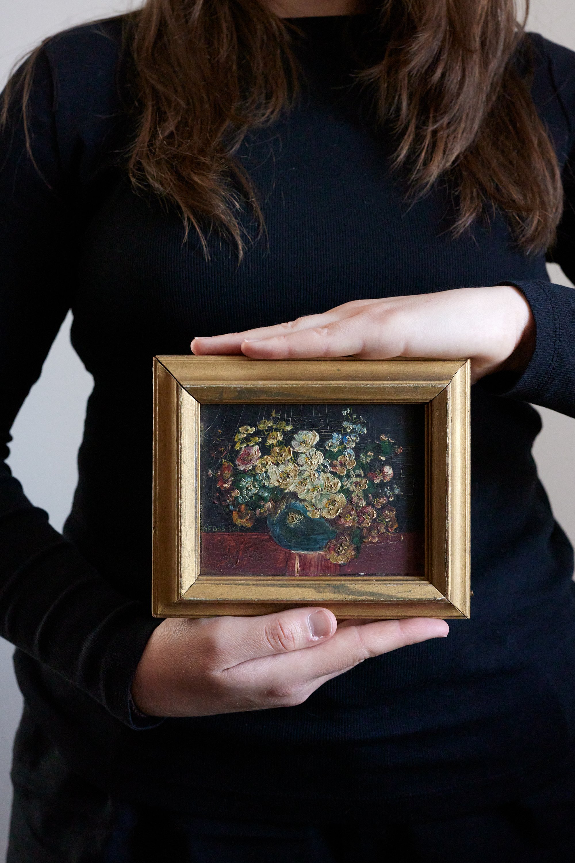"Antique Floral Oil Painting II"
