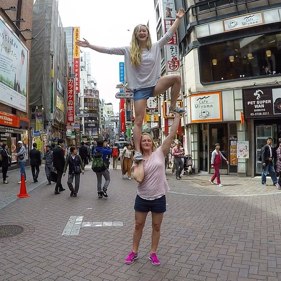 Yogabatics in downtown Tokyo