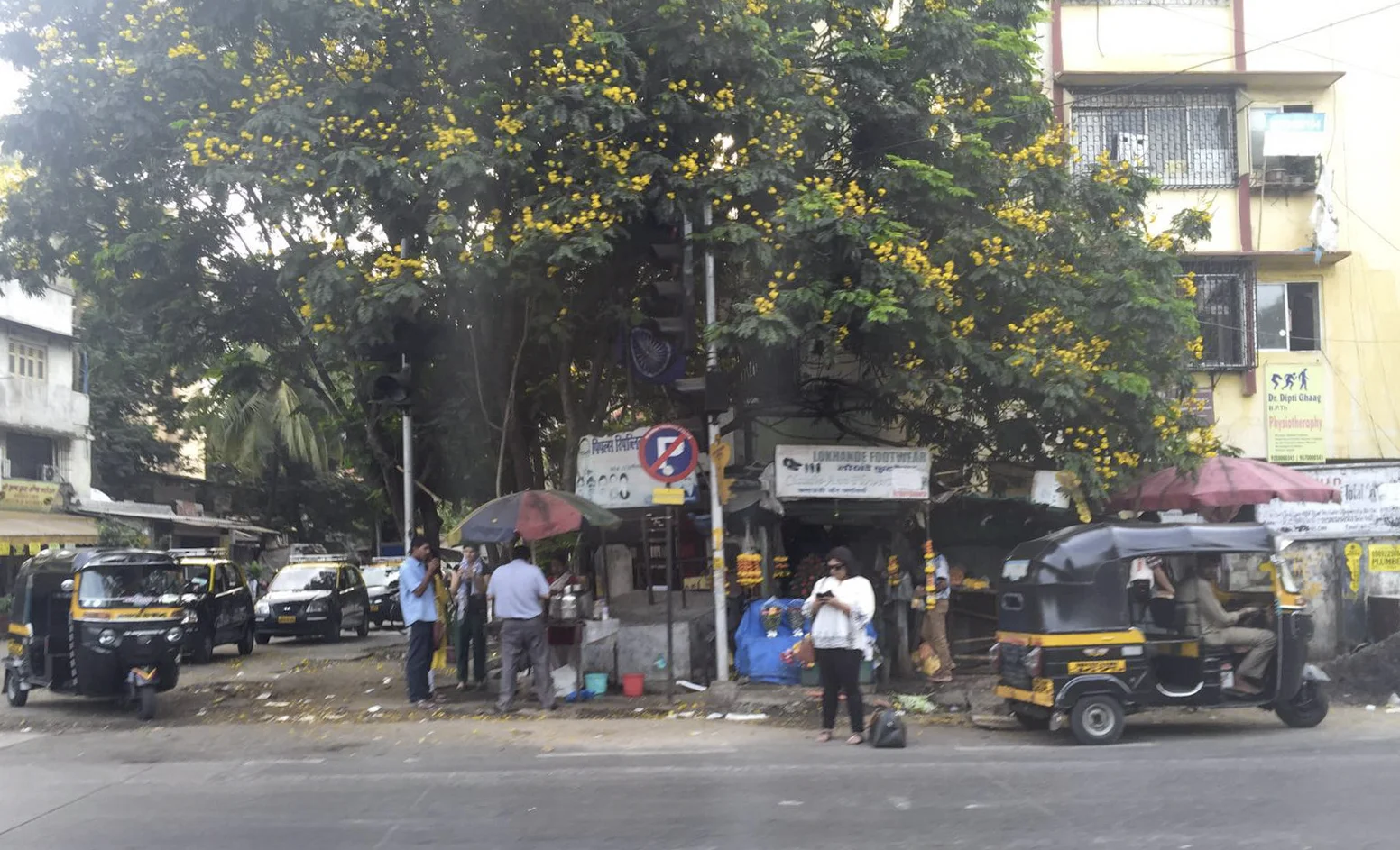 The other transport option ... the Tuc-Tuc. Love the flowers on the trees here!