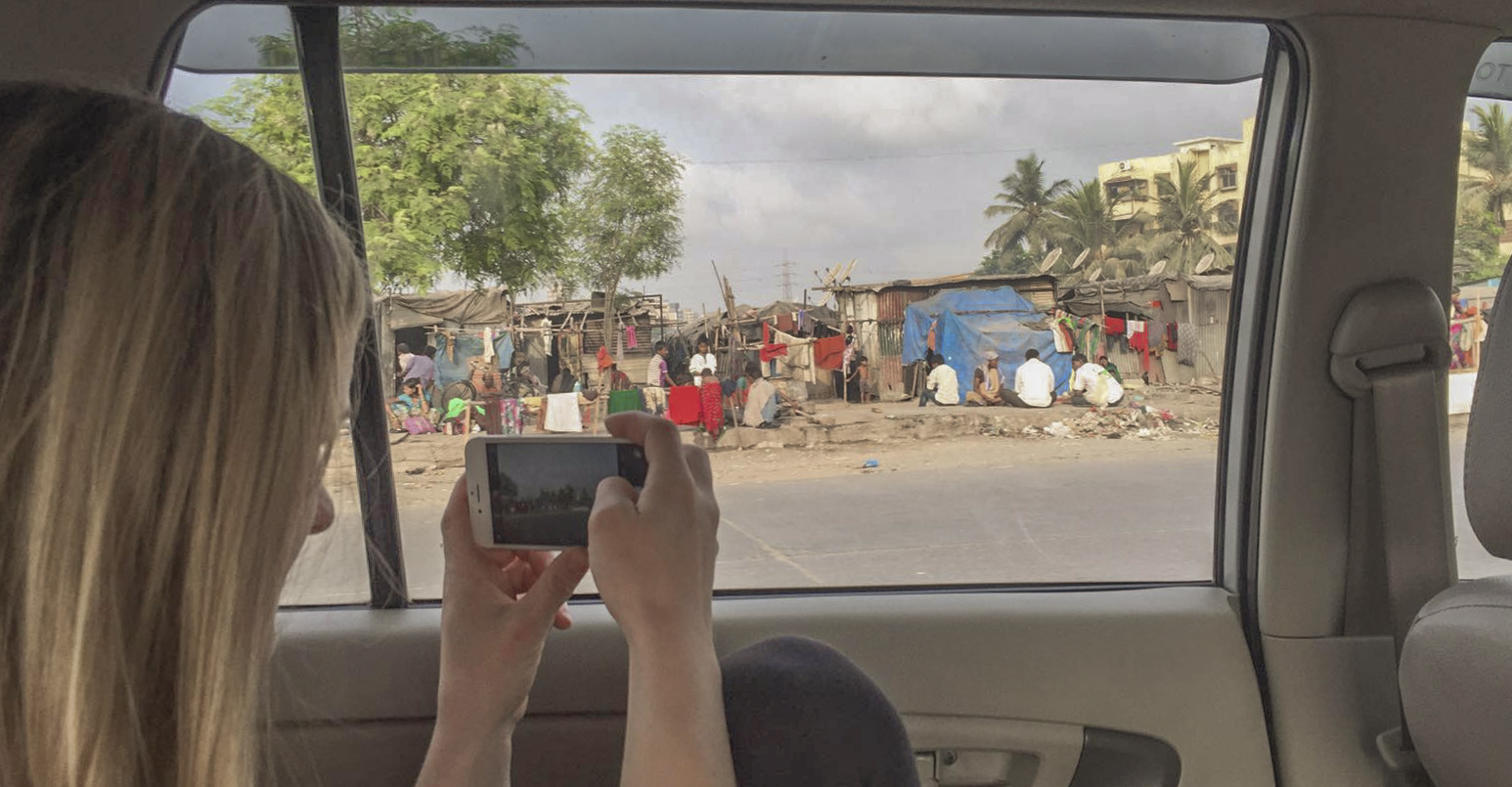 Cab ride through a residential area 4/4