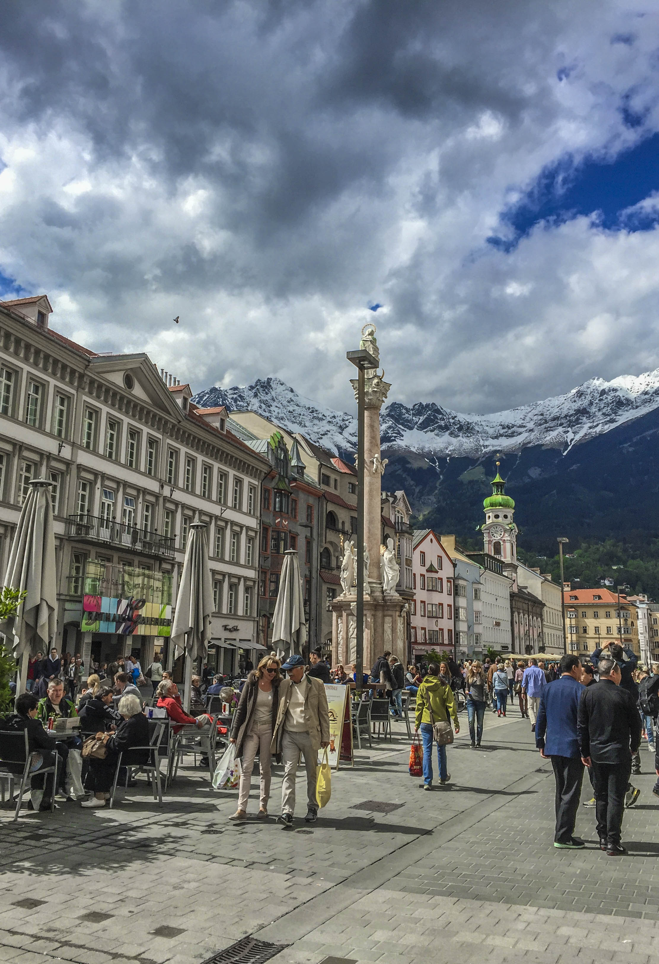 The Town Square, looking along Maria-Theresien Strasse