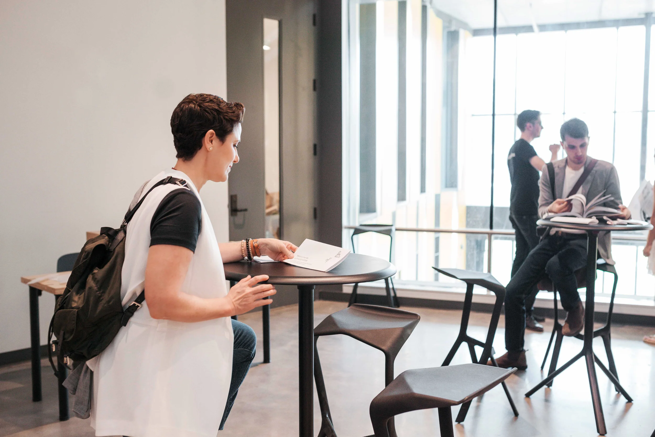 There are tons of seating all over the building, which is quite convenient for students.