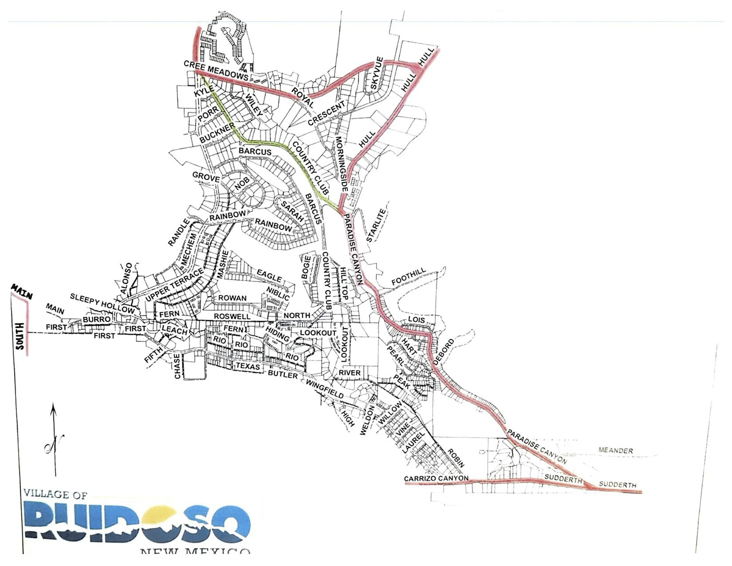 2025 AspenFest traffic control map for Ruidoso, NM