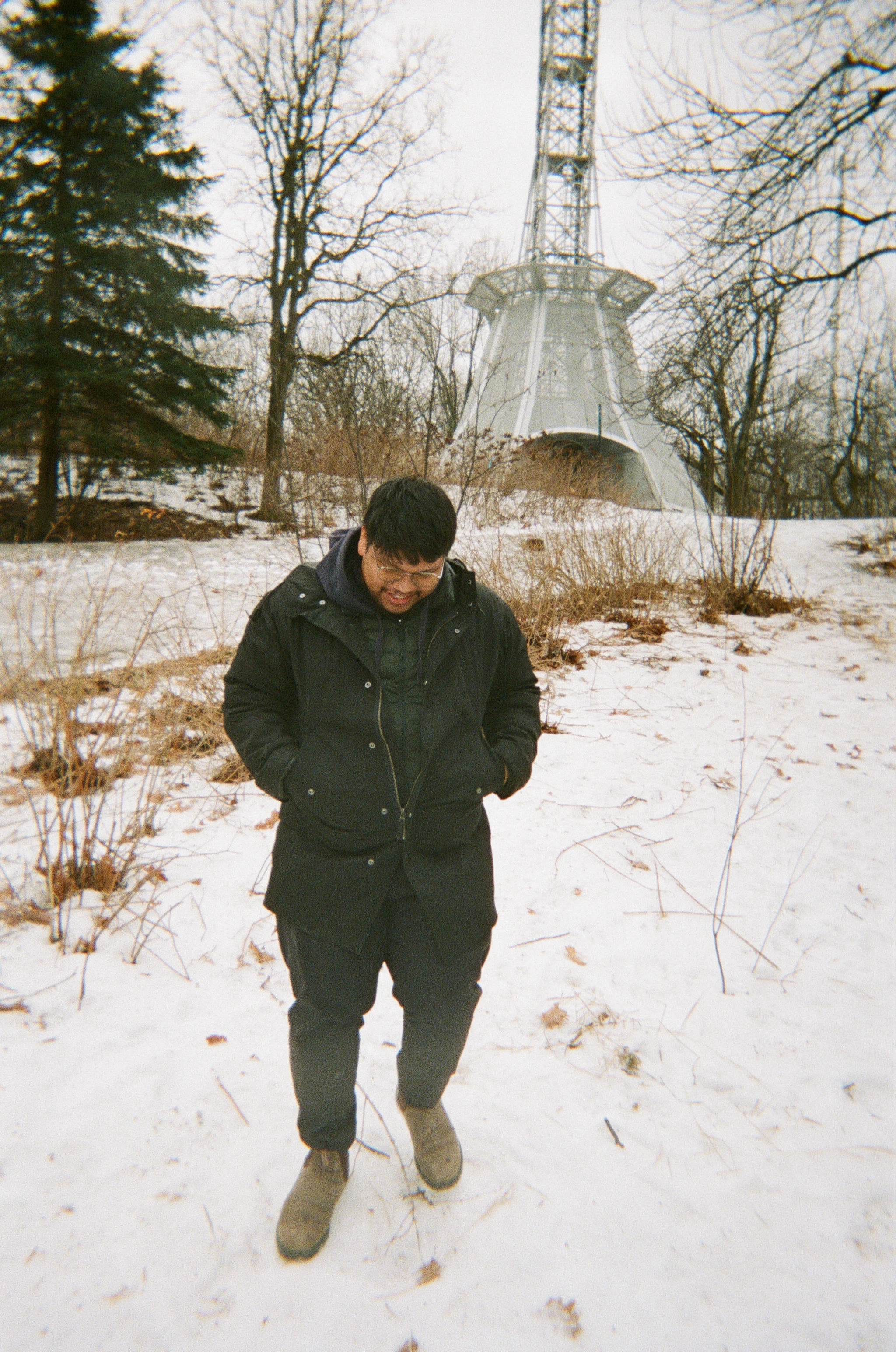 Andrew at Mount Royal Cross - Kodak Funsaver