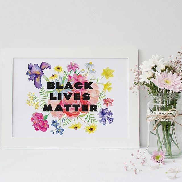 We are selling this print to raise money to donate to Black Lives Matter &amp; NAACP Legal Defense Fund 💐

Most of our wedding invitations feature paintings or drawings that symbolically represent our couples and their love stories. In addition to r
