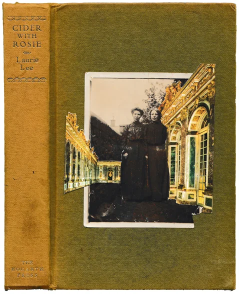 Cider with Rosie 2016 Found photograph and old postcard collage on book cover.