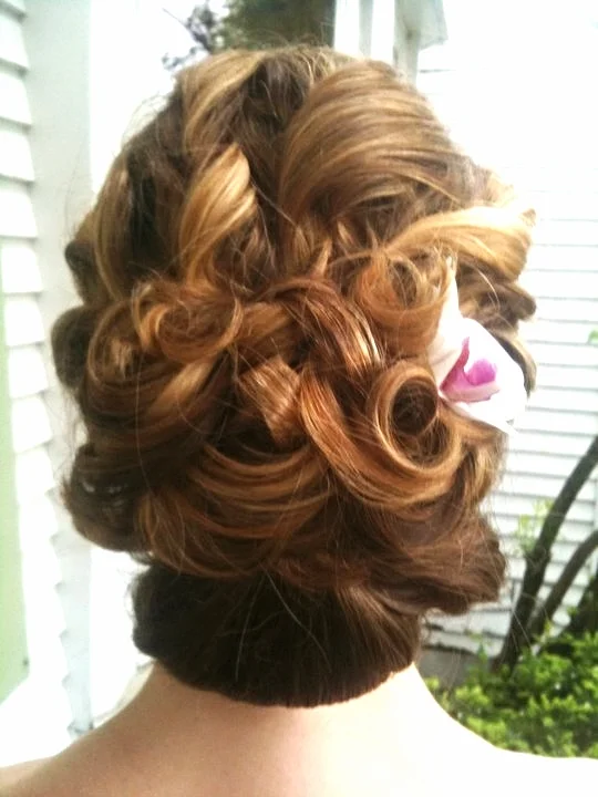 wedding updo hair and makeup stowe vermont