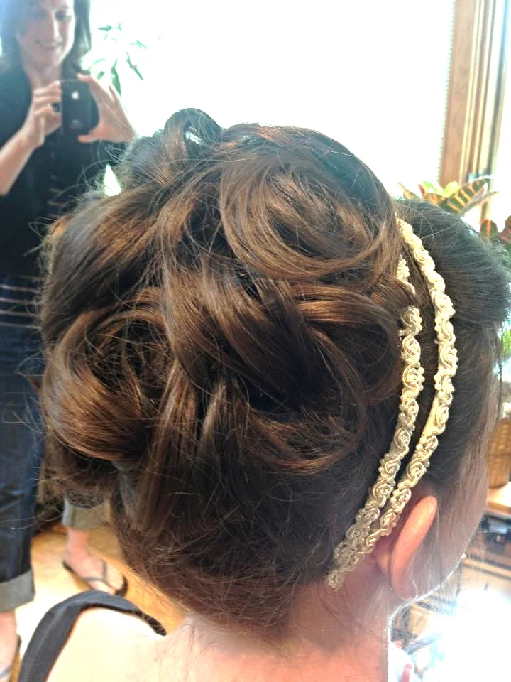 Wedding updo hair and makeup stowe vermont