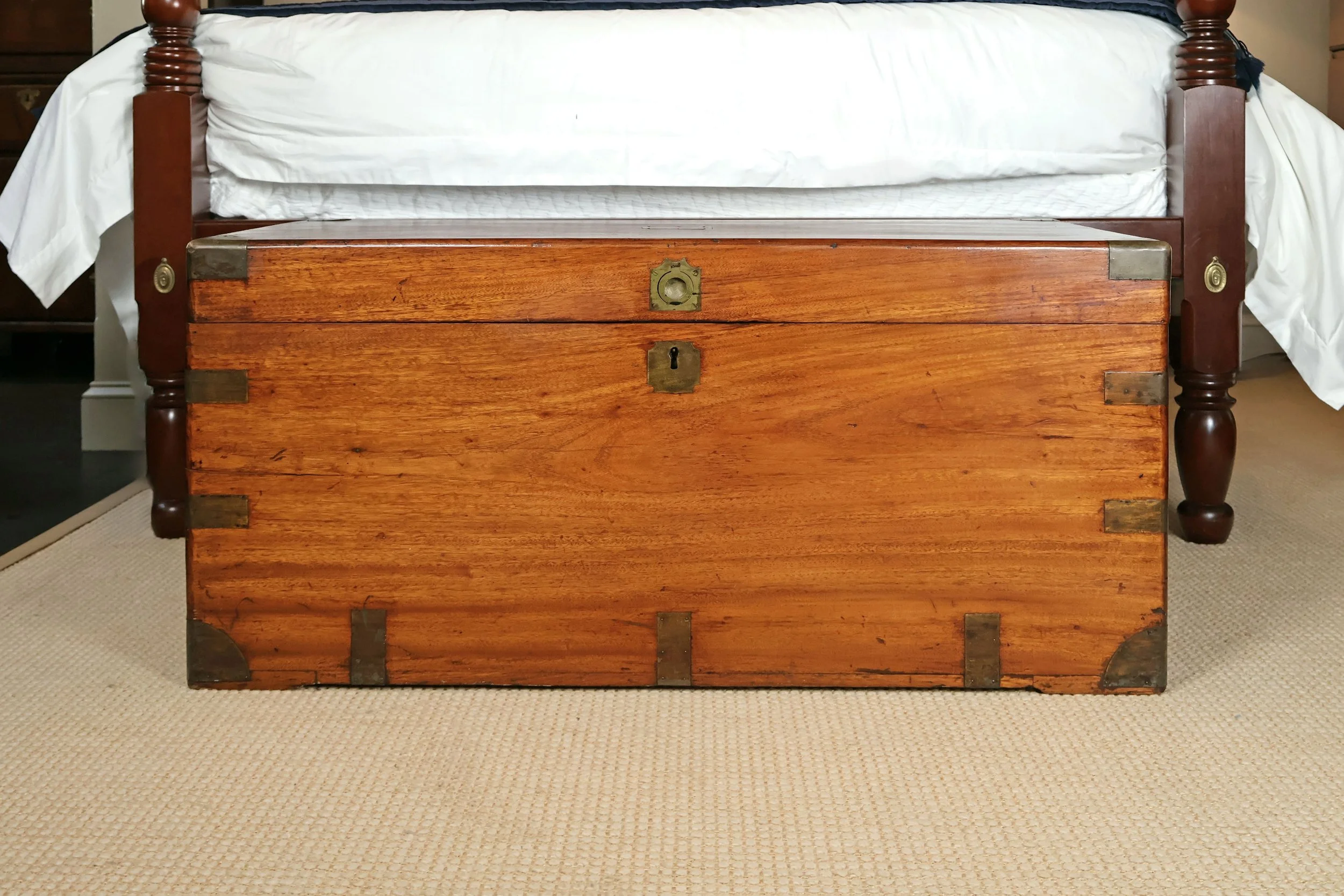 Camphorwood Chest, Brass Bound, Circa 1850</p> SKU: LA-943<p> </p><p>
