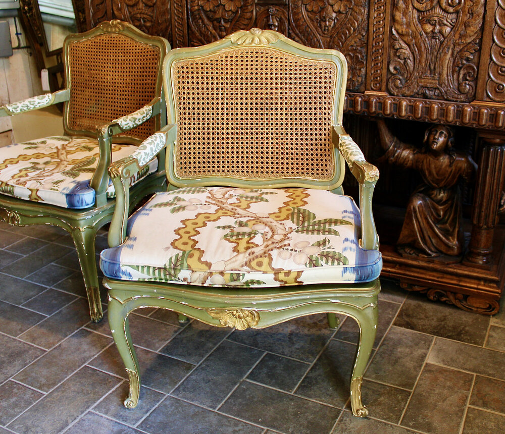 verdrievoudigen calorie bloem Set of 6 - 19th Century French Cane-back Chairs, Louis XV Fauteuils Style —  LEONARDS NEW ENGLAND