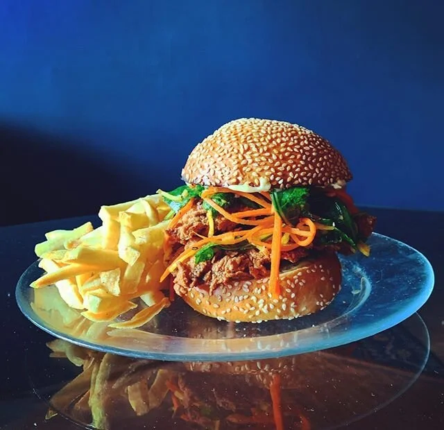 Our fried chicken sandwich is the comfort food item you need now! We are open for takeout! Order online at our website www.evileyesf.com (link in bio). Open Wednesday-Saturday 4-8pm.