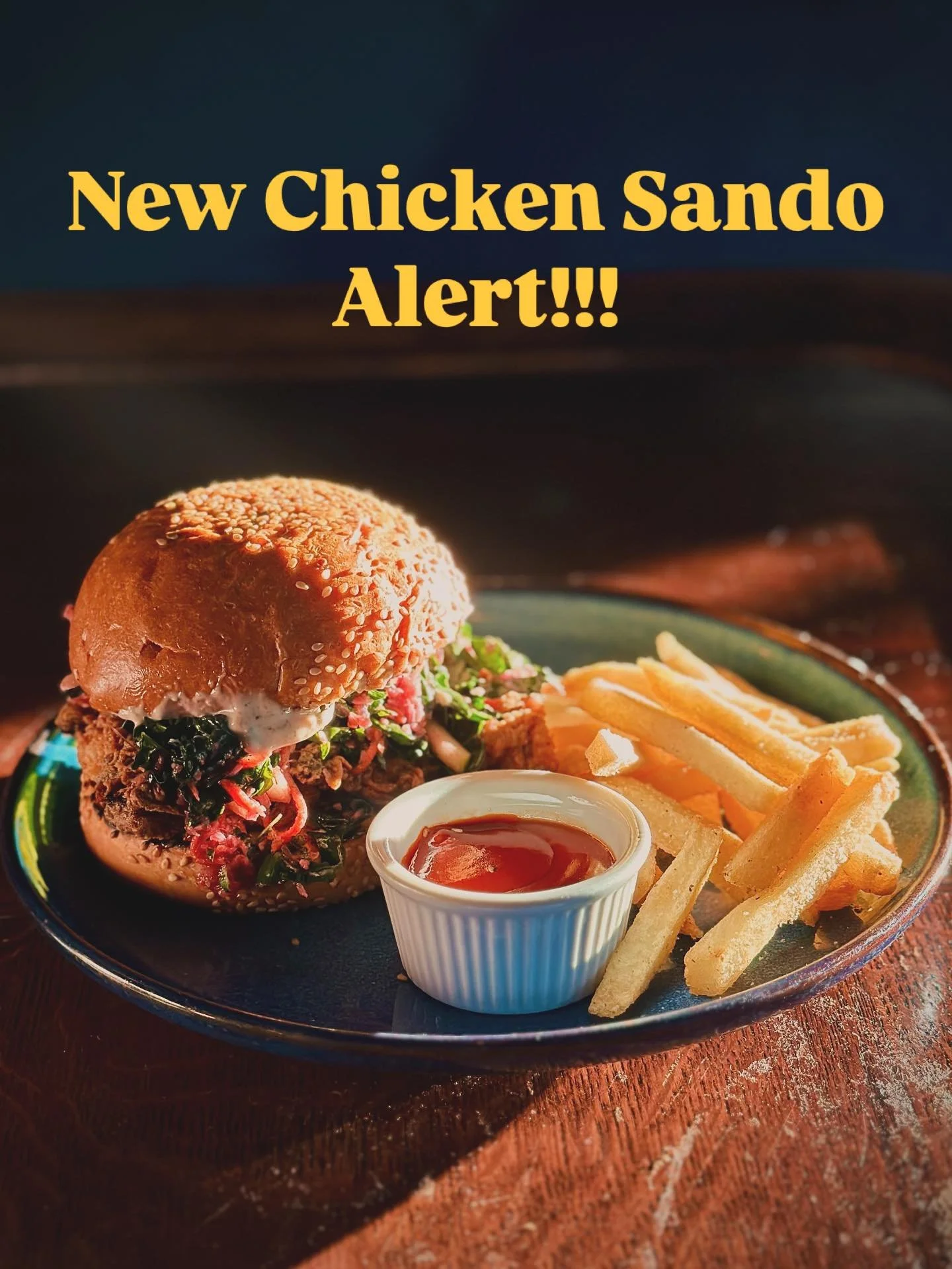 New Menu Alert!!! We&rsquo;ve dropped a new chicken sando that we can&rsquo;t stop thinking about, marinated fried or grilled chicken thighs, a bright, tangy, sweet, spicy cabbage and kale slaw, and rich pop of savory shroomy mayo on a toasted sesame