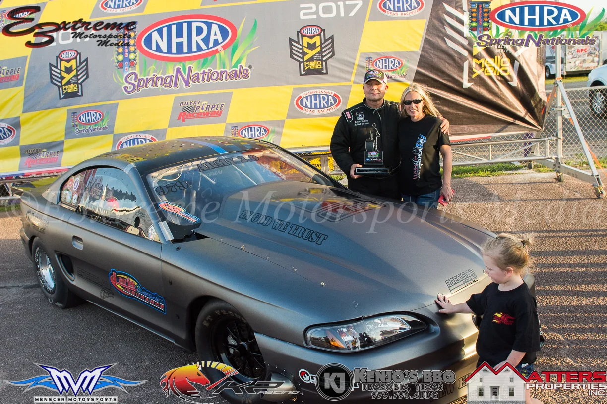 Kenjo Kelly wins the first ever No Prep exhibition during the NHRA Spring Nationals 